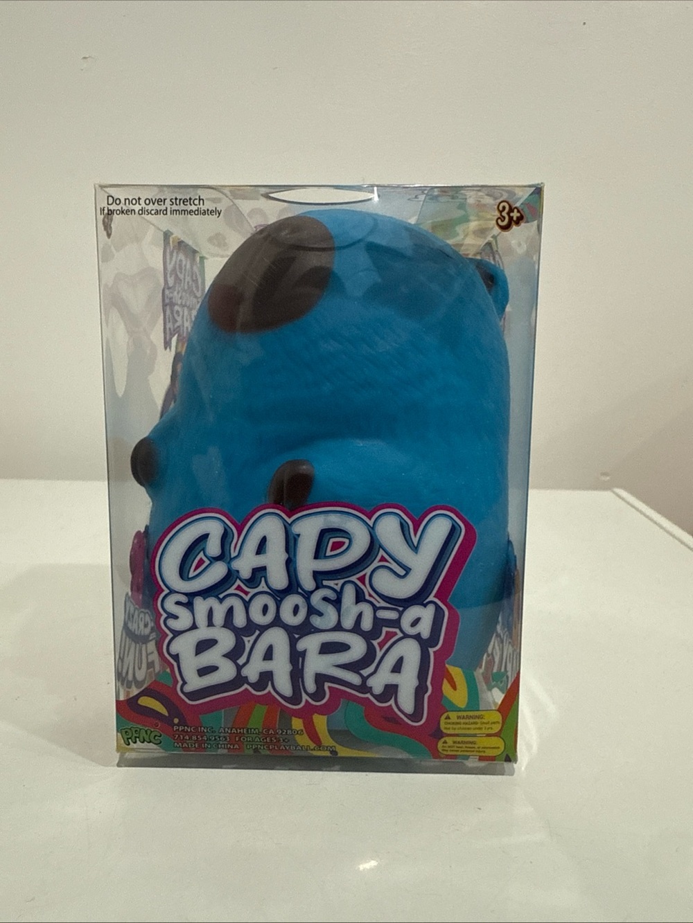 Capy Smoosh-a-Bara Blue Plush in Original Box